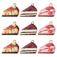 30pcs-Triangle Cake Charms-14.5x18.5x2.5mm