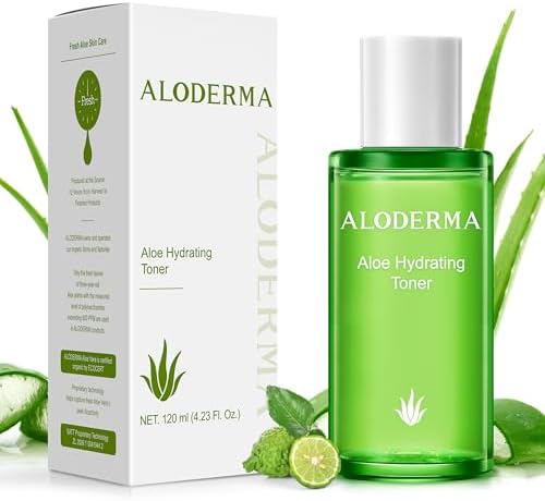 Aloderma Hydrating Facial Toner, 91% Organic Aloe + Hyaluronic Acid, 4.2 oz