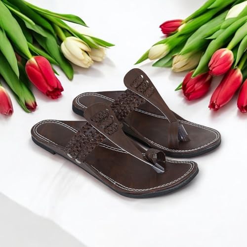 Image of DFR Ethnic Sandals For Boys Men, Comfortable Men's Rajasthani Slipper Chappals