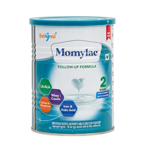 Image of Momylac Follow-Up Formula Stage 2 for Babies 6 to 12 Months with Whey Casein Calcium Phosphorus Iron & Folic Acid
