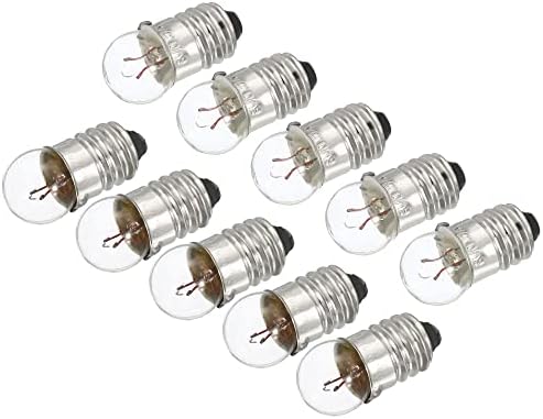 Lot De 10 Mini Ampoules E10 à Culot à Vis Pour Lampe Torche, 3V 0.3A
