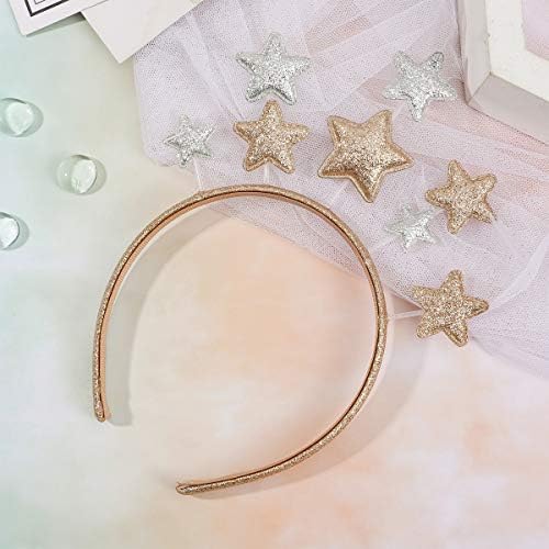 Lurrose Star Headband Christmas Hairband Cute Star Hair Hoop Xmas Hair Accessories Happy New Year Headband for Party Festival Holiday Birthday