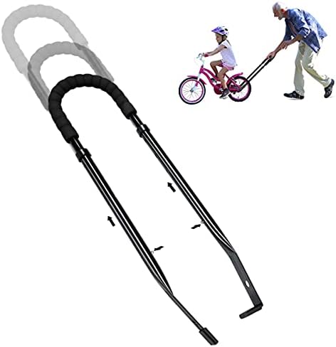 LAIBA Children Bike Training Handle Bicycle Accessories for Kids, Bike Balance Push Bar for Kids, Safety Trainer Handle for Toddler Bike (Black), zxcjg01