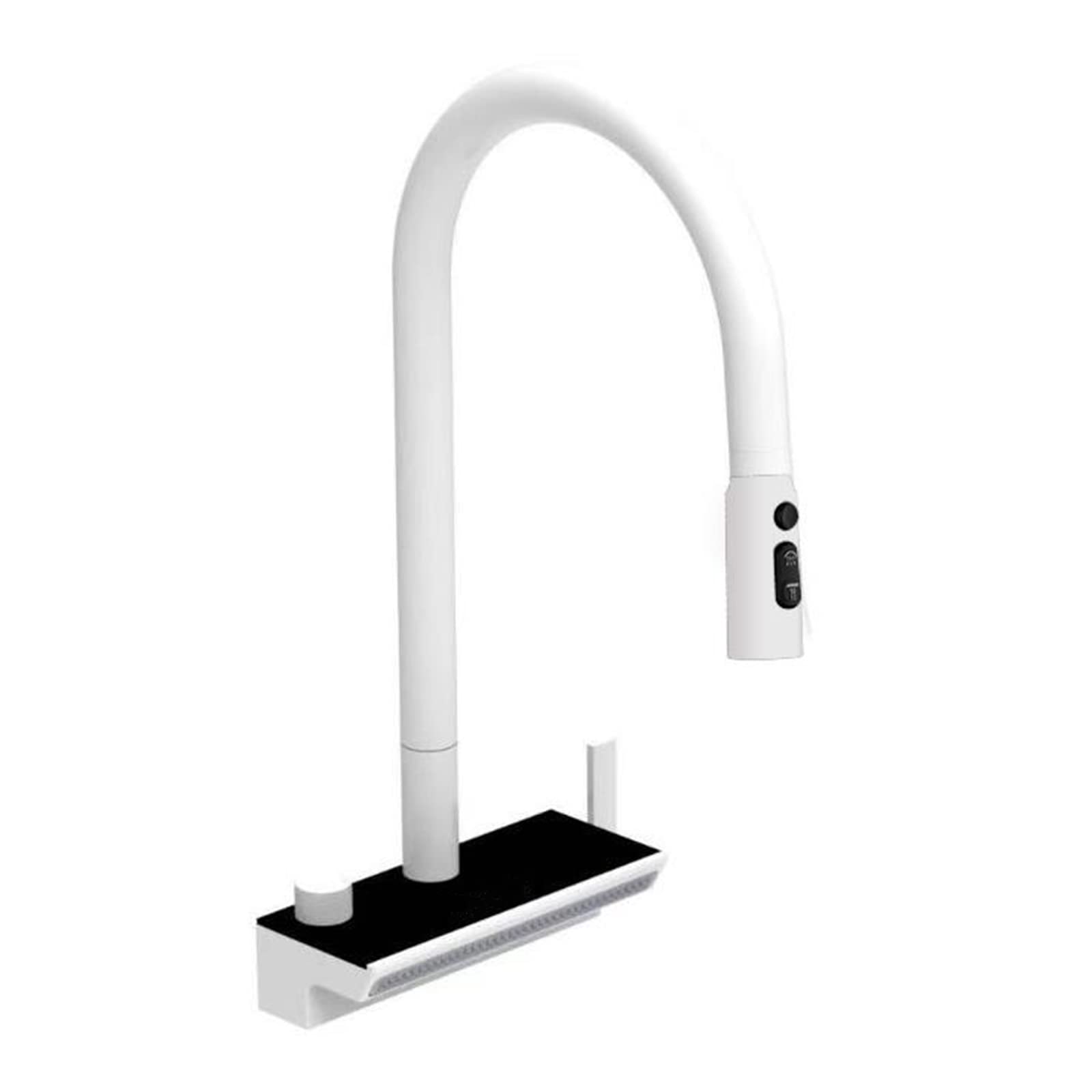 Robinet de cuisine avec douchette extractible laiton pivotant gris