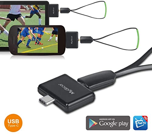 MyGica Type-C USB TV Tuner Card, Watching ATSC Digital TV Anywhere,Freeview HD TV Receiver, Recast Wireless HDTV Stick Tuner Adapter,USB TV Antenna for Android Phone Tablet PC Pad,No Internet Need