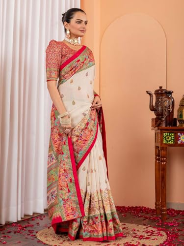 AKHILAM kanjivaram silk saree in soft silk – image 4
