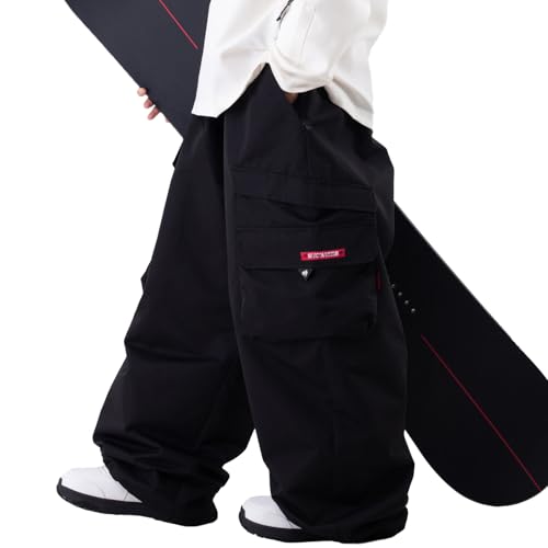 SNOWVERB Baggy Leopard Cargo Snowboard Ski Snow Pants for Womens Mens