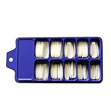 Sdoveb 100Pcs Artificial Nails French False Half Nail Art Tips Acrylic UV Gel Clear Nail Art Decorat