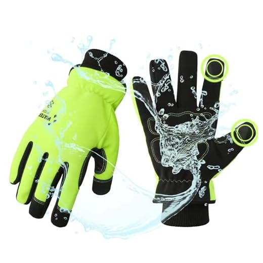 DULFINE 100% Waterproof Winter Work Gloves For Men, High Dexterity Touch Screen For Multipurpose,Excellent Grip (Large)