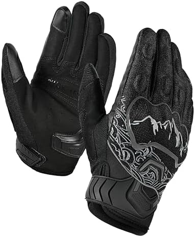 BORLENI Motorcycle Gloves Motorbike Glove for Men Women Full Finger Knuckle Protection Touch Screen Cycling ATV Hiking Riding