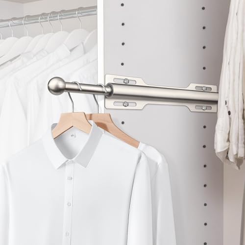 FIRJOY 12" Valet Rod for Closet Pull Out (2 Pack, Brushed Nickel) by FIRJOY - Image 2