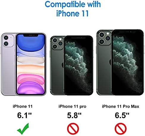 JETech Privacy Screen Protector for iPhone 11 6.1-Inch with Camera Lens Protector, Anti Spy Tempered Glass Film, 2-Pack Each