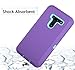 Annymall LG G8 ThinQ Case - Hybrid High Impact Resistant [with Built-in Screen Protector] Rugged Full-Body Shockproof Tri-Layer Heavy Duty Case for LG G8/ G8 ThinQ (Purple/Mint)