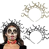Halloween Snake Headband Greek Goddess Headdress Halloween Cosplay Costume Headpiece Egypt Snake Halloween Masquerade Hair Accessories for Women and Girls 2 PCS