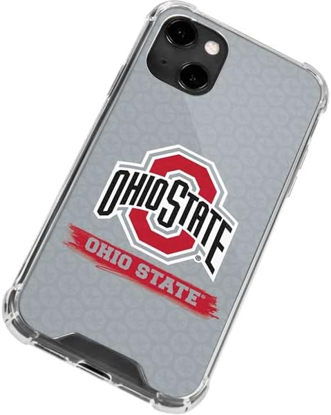 Skinit Clear Phone Case Compatible with iPhone 14 - Officially Licensed Ohio State University Distressed Logo Design