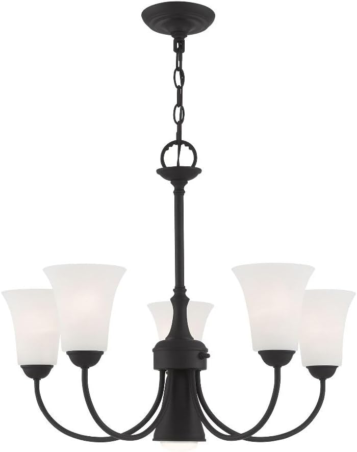 Livex Lighting 6465-04 Ridgedale 6 Light Chandelier, Black
