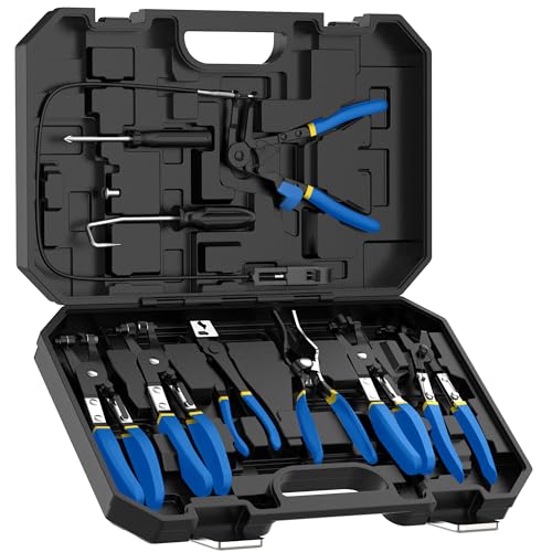 Renekton Conjunto de alicates de braçadeira de mangueira, braçadeira de mangueira de longo alcance d