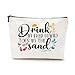 Funny Beach Gifts for Women Cosmetic Bag Vacation Beach Themed Gift for Lovers Bestie Makeup Bag Girls Trip Gifts Travel Stuff Necessities Birthday Christmas Graduation Friendship