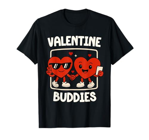 Valentine Buddies Twin Bestie Friends Matching Boys Kids T-Shirt