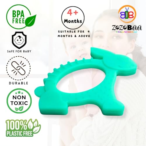 Image of Cute Rabbit Shape Soft Silicone Teether for Baby Gums, Teething Toys for Babies, BPA Free, Pain-Relief, Non-Toxic, 100% Food Grade, Soothing & Smooth Edges Easy to Grasp Chewable- (Pack of 1)