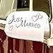 Juego de fundas para el retrovisor con texto "Just Married" (2 unidades,...