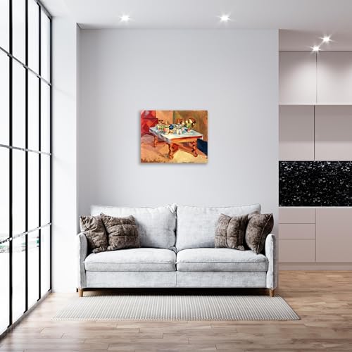 Impression sur Toile Cubisme Abstrait Moderne Affiche Salon 30x39cm - 3