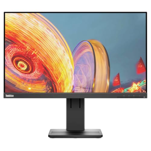 Image of Lenovo ThinkVision E24q-20 23.8 inch WQHD WLED LCD Monitor - 16:9 - Raven Black