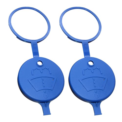 Juego de 2 cubiertas azules para depósito de agua de coche con sistema de limpieza, tapa de repuesto para depósito de agua del limpiaparabrisas