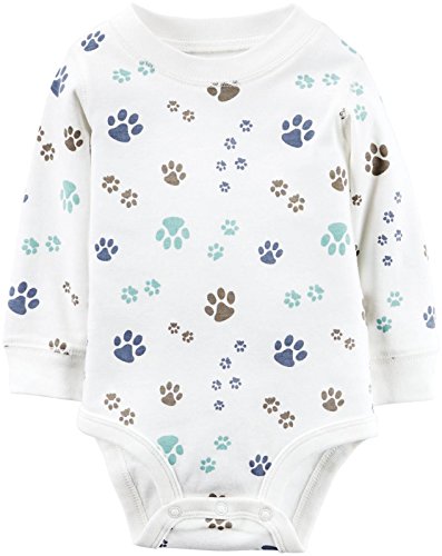 Image of Carter's Baby Boys Single Bodysuit, Ivory, 9 Months
