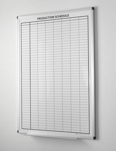 Production Schedule Magnetic Dry Erase Whiteboard – Wall Mounted with Aluminum Frame & Marker Tray – Easy Erase Scheduling Board for Manufacturing & Teams 36" x 24" image 4