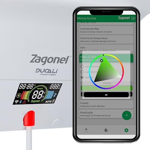 Zagonel, Ducali Premium Digital, Ducha Smart Eletrônica, 7500W, 220V, Branco
