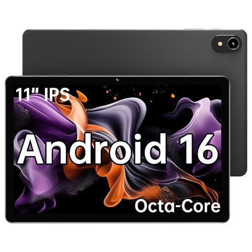 11″ Tablet, 2025 Android 16 with Octa-core Processor, 8GB RAM+128GB ROM(1TB Expandtion), 7000mAh Battery, HD IPS Large tableta,WiFi 6&BT5.0, Support GMS (Case not Included)