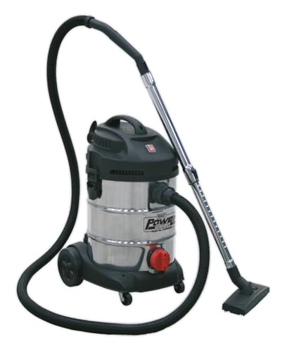 Sealey Pc300Sd Vacuum Cleaner Industrial 30Ltr 1400W/230V Stainless Bin