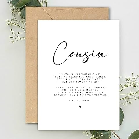 Cousin Poem Pregnancy Announcement Card by Lula Design Cover