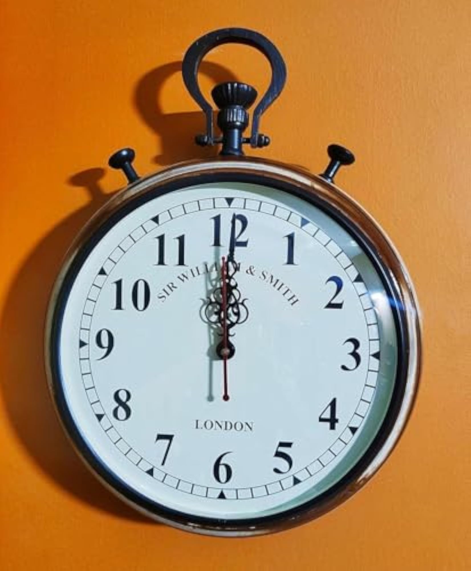 Vintage Pocket Watch Style Wall Clock, London Classic Design