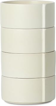 Stone Lain Bao 8-Piece Bowl Set Stoneware, Beige