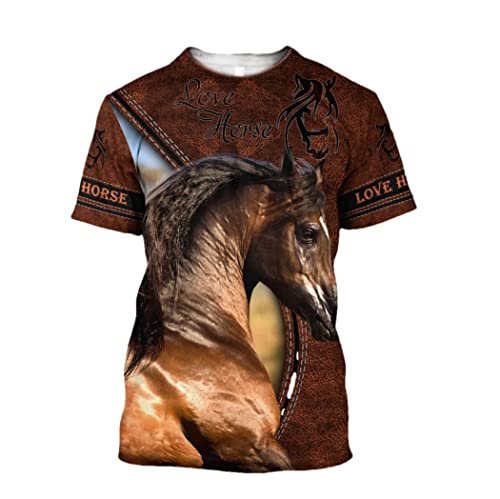 T-shirt cheval relief 3D ample taille 56 résolvant le manque d'espace aux épaules