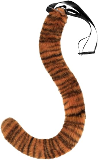 Striped Tiger and Spotted Cheetah Tail, Adorable Animal Character Costume Play, Upright Cat Tai