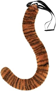 Striped Tiger and Spotted Cheetah Tail, Adorable Animal Character Costume Play, Upright Cat Tai