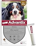Advantix Très Grand Chien entre 40 et 60 kg – Pipettes pour chien contre 6 parasites – Traitement en pipette pour une protection en continu pendant 4 semaines – 4 x 6,0 ml