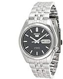 Seiko 5 SNK357K1 - Reloj automático para Hombre, Esfera Negra, Correa de Acero Inoxidable, clásico, Stainless_Steel, Clásico