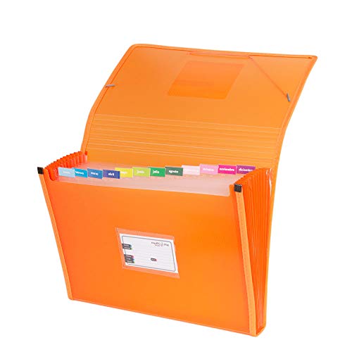 Grafoplás 02963052－Carpeta separadora, tamaño folio, color naranja