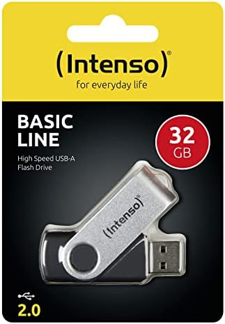 Intenso 3503480 Pamięć USB, 32gb Czarna/Srebrna