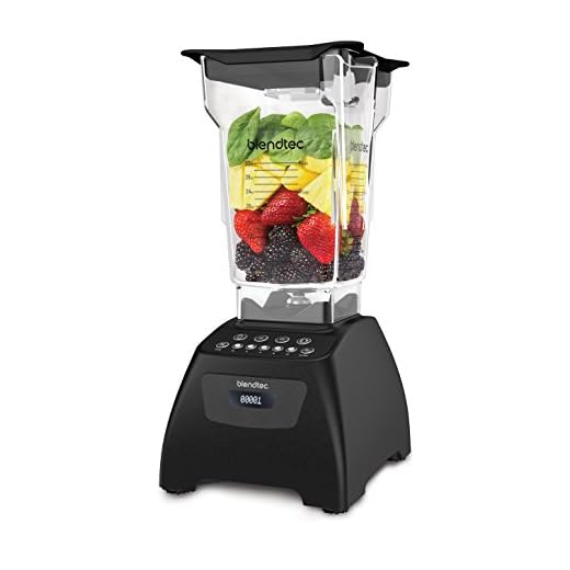Blendtec Classic 575 Batidora- Jarra FourSide (2,22 L) - Calidad de fabricación profesional- Autolimpieza- 4 Ciclos pre-programados- 6 Velocidades- Color Negro