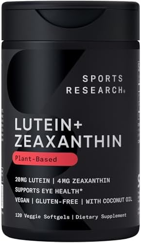 Sports Research® Lutein + Zeaxanthin w/Organic Coconut Oil, 120 P...