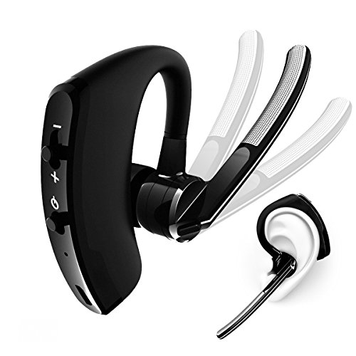 Wireless Bluetooth Headset,Truly Smart Bluetooth V4.2 Earphones with Microphone Charging Box Noise Cancelling Waterproof Mini Bluetooth Headphones for iPhone Samsung Bluetooth Devices(Black) (Black)