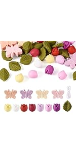 Cheriswelry Lot De 76 Perles Focales Rondes En Silicone De 15 Mm