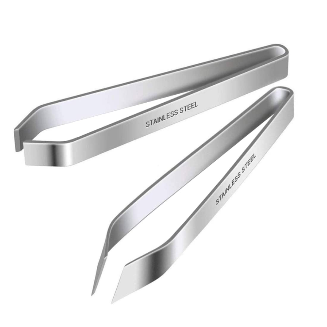Hotainoys Fish Bone Tweezer Pliers Remover Tool Stainless Steel Precision Tweezer for Cooking Kitchen Gadget Pulling Out Silver 2PCS fish bone tongs