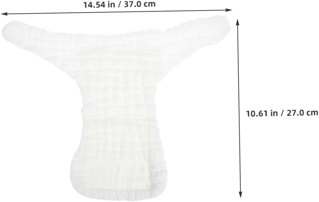 3Pcs Newborn Cloth Diapers Washable Cotton Diaper Pants for Boys Breathable Easy Monitoring with White Color for Sensitive Skin