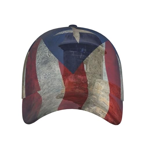 HACXZ Gorra con la Bandera de Puerto Rico, Gorra de béisbol de Puerto Rico, Sombrero de Sol de Puerto Rico, Gorra Ajustable, Gorra con la Bandera, Gorra de Camionero para Mujeres y Hombres.